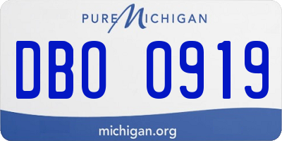 MI license plate DBO0919