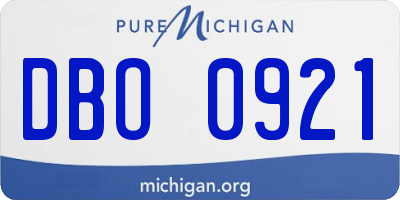 MI license plate DBO0921
