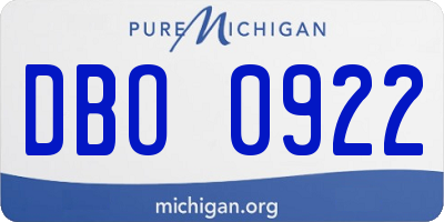 MI license plate DBO0922