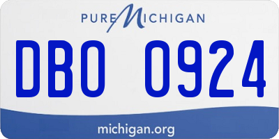 MI license plate DBO0924
