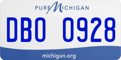 MI license plate DBO0928