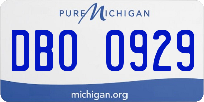 MI license plate DBO0929