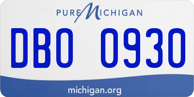 MI license plate DBO0930