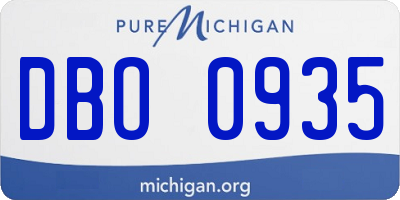 MI license plate DBO0935