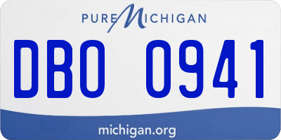 MI license plate DBO0941