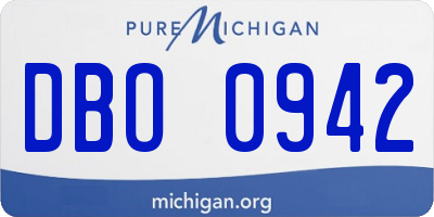 MI license plate DBO0942