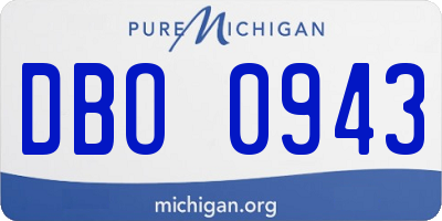 MI license plate DBO0943