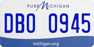 MI license plate DBO0945