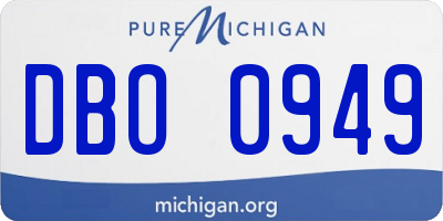 MI license plate DBO0949