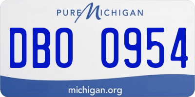 MI license plate DBO0954