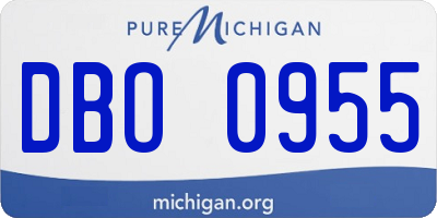 MI license plate DBO0955