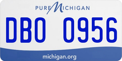 MI license plate DBO0956