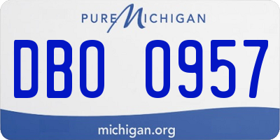 MI license plate DBO0957
