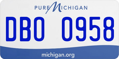 MI license plate DBO0958