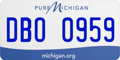MI license plate DBO0959
