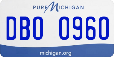 MI license plate DBO0960
