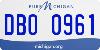 MI license plate DBO0961