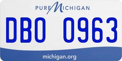 MI license plate DBO0963