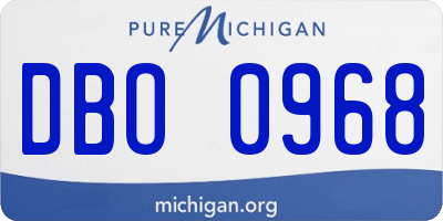 MI license plate DBO0968