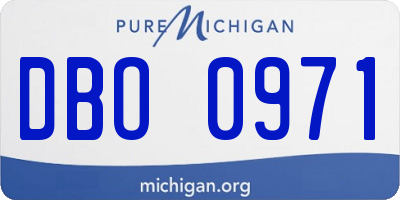MI license plate DBO0971