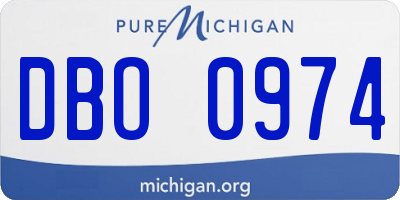 MI license plate DBO0974