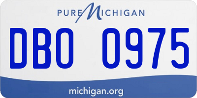MI license plate DBO0975