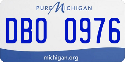 MI license plate DBO0976