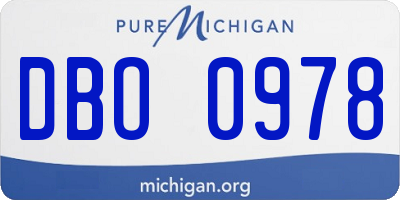 MI license plate DBO0978