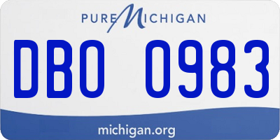 MI license plate DBO0983