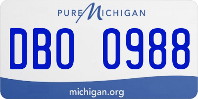 MI license plate DBO0988