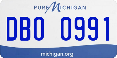 MI license plate DBO0991