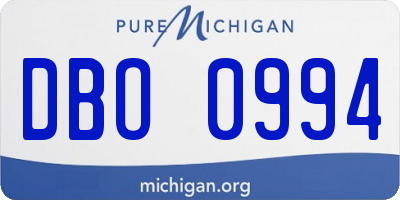 MI license plate DBO0994