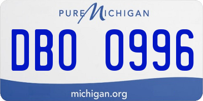 MI license plate DBO0996
