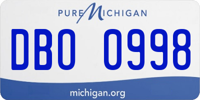 MI license plate DBO0998