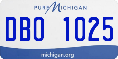 MI license plate DBO1025