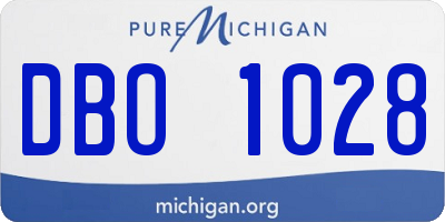MI license plate DBO1028