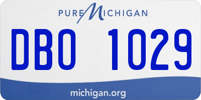 MI license plate DBO1029