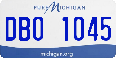 MI license plate DBO1045