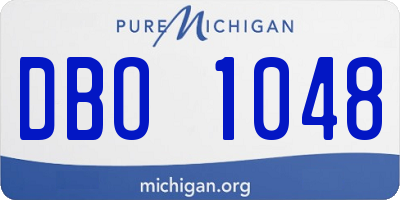 MI license plate DBO1048