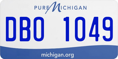 MI license plate DBO1049