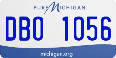 MI license plate DBO1056