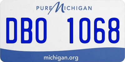MI license plate DBO1068