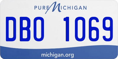 MI license plate DBO1069