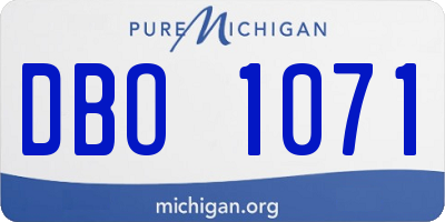 MI license plate DBO1071