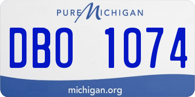 MI license plate DBO1074