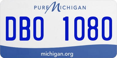 MI license plate DBO1080