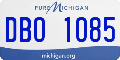 MI license plate DBO1085