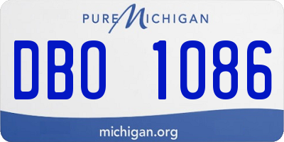 MI license plate DBO1086