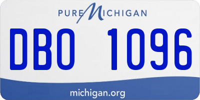 MI license plate DBO1096