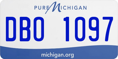 MI license plate DBO1097